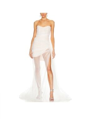The Bar Cleo Gown Strapless Maxi Dress in Blush Size 8